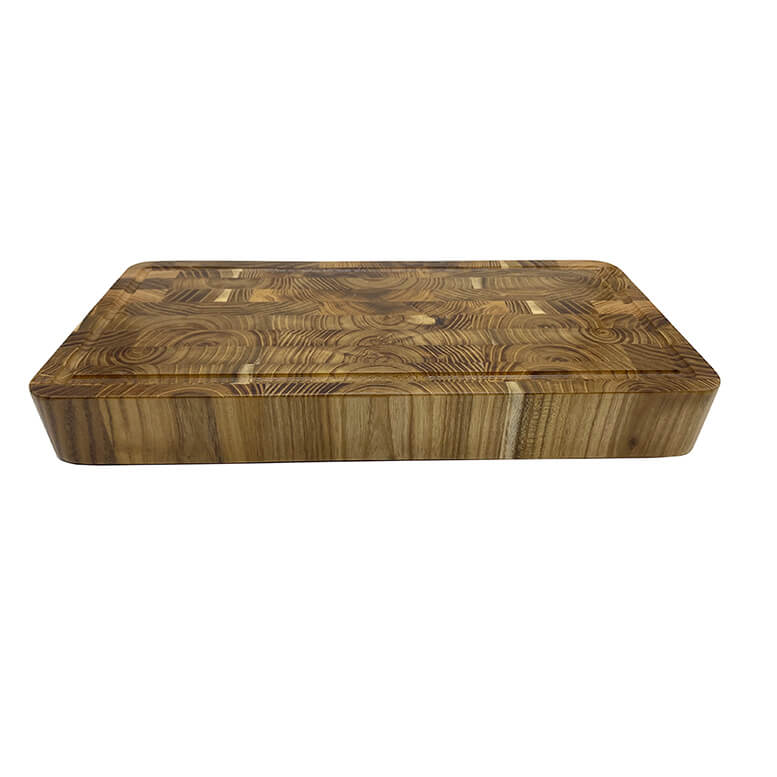 End grain Large Teak Wood Cutting Board Juice Groove Reversible Built-in Hand Grips Donghe DHK230074