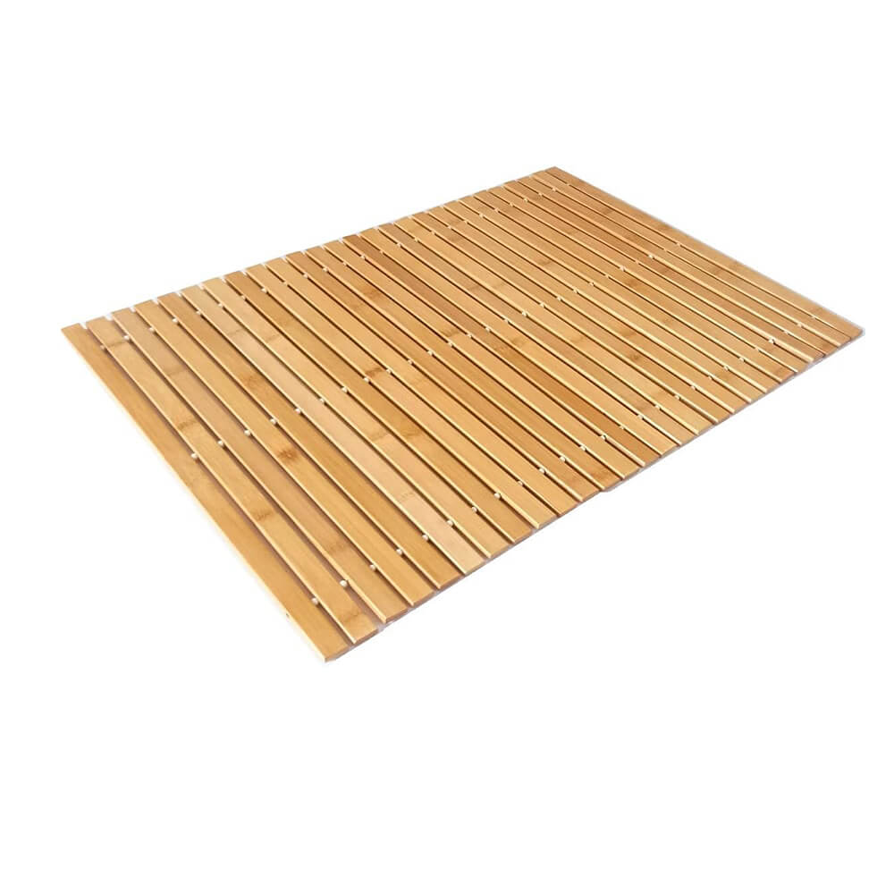 Nature Bamboo Bathroom Mat Non Slip and Foldable for Bathroom Bathtub Shower Sauna Hot Tub Donghe DHB24001
