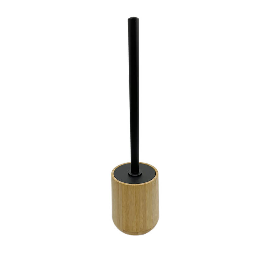 Bamboo Toilet Bowl Brush and Holder Set Round Donghe DHB24048